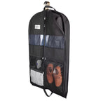 ReiseKleider Sacco per abiti da viaggio | Zip doppio lato & Tasche XXL | Traspirante & Trasparente | Organizer per abiti appesi da 43 pollici