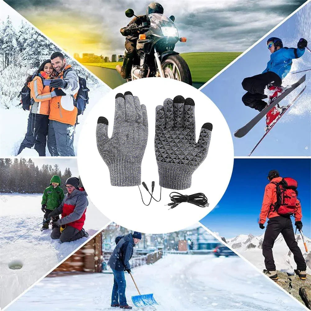 Guanti Riscaldabili FROSTIQ | Ricarica USB | Touchscreen & Antiscivolo | Guanti Termici Invernali per Outdoor & Ciclismo