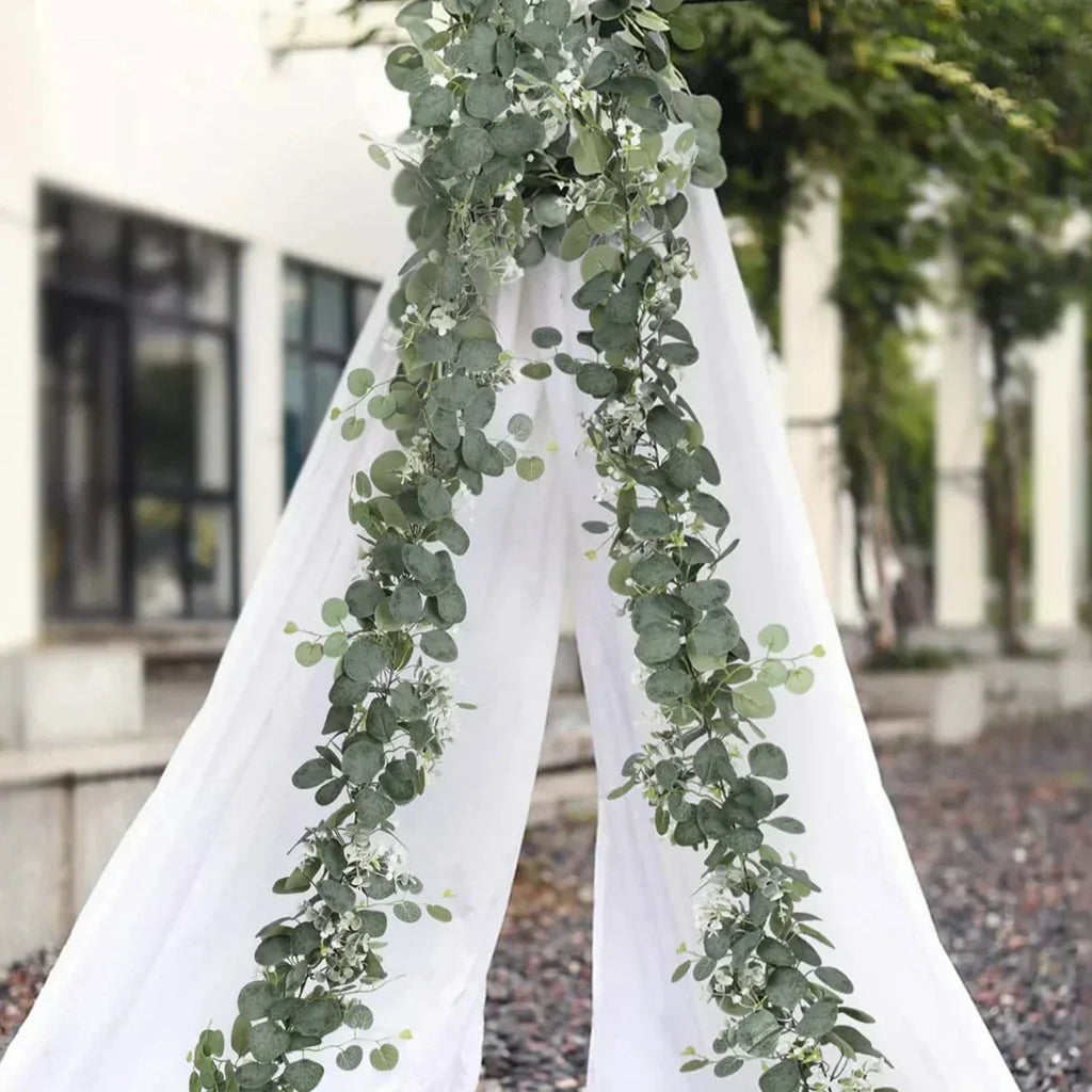 Set di Ghirlande di Eucalipto | 2 pezzi | 180 cm | Realistico & Senza Manutenzione