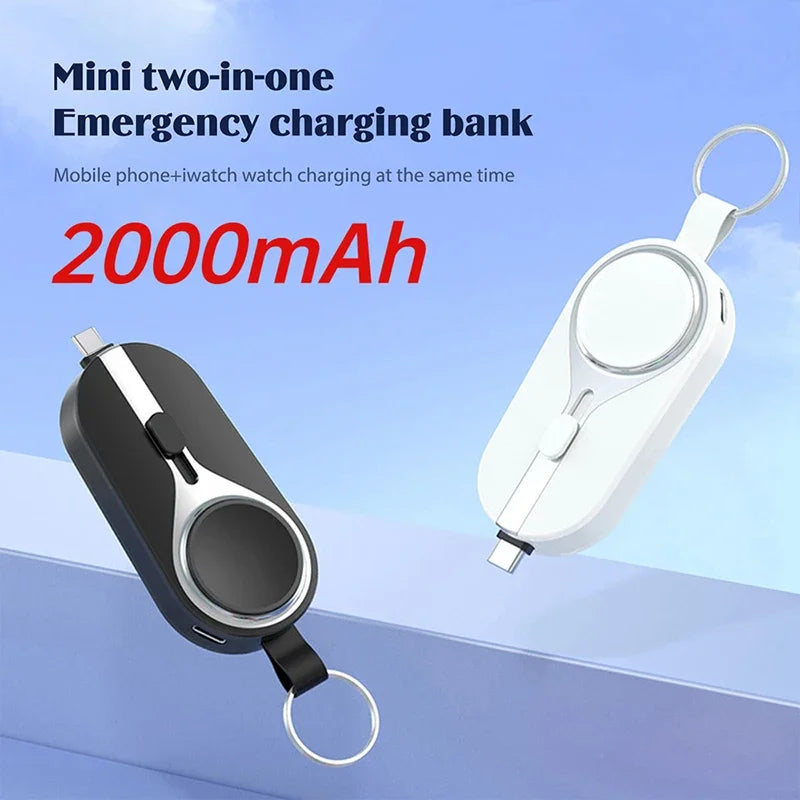 (1+1 GRATIS) Powerbank Portatile per Iphone, Apple Watch e Android