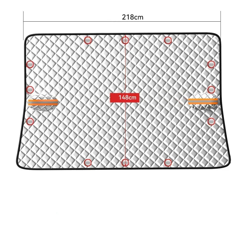 Copertura Magnetica per Parabrezza Auto FrostGuard Max | Protezione Antighiaccio Invernale & Protezione UV Estiva | Impermeabile & Facile da Fissare