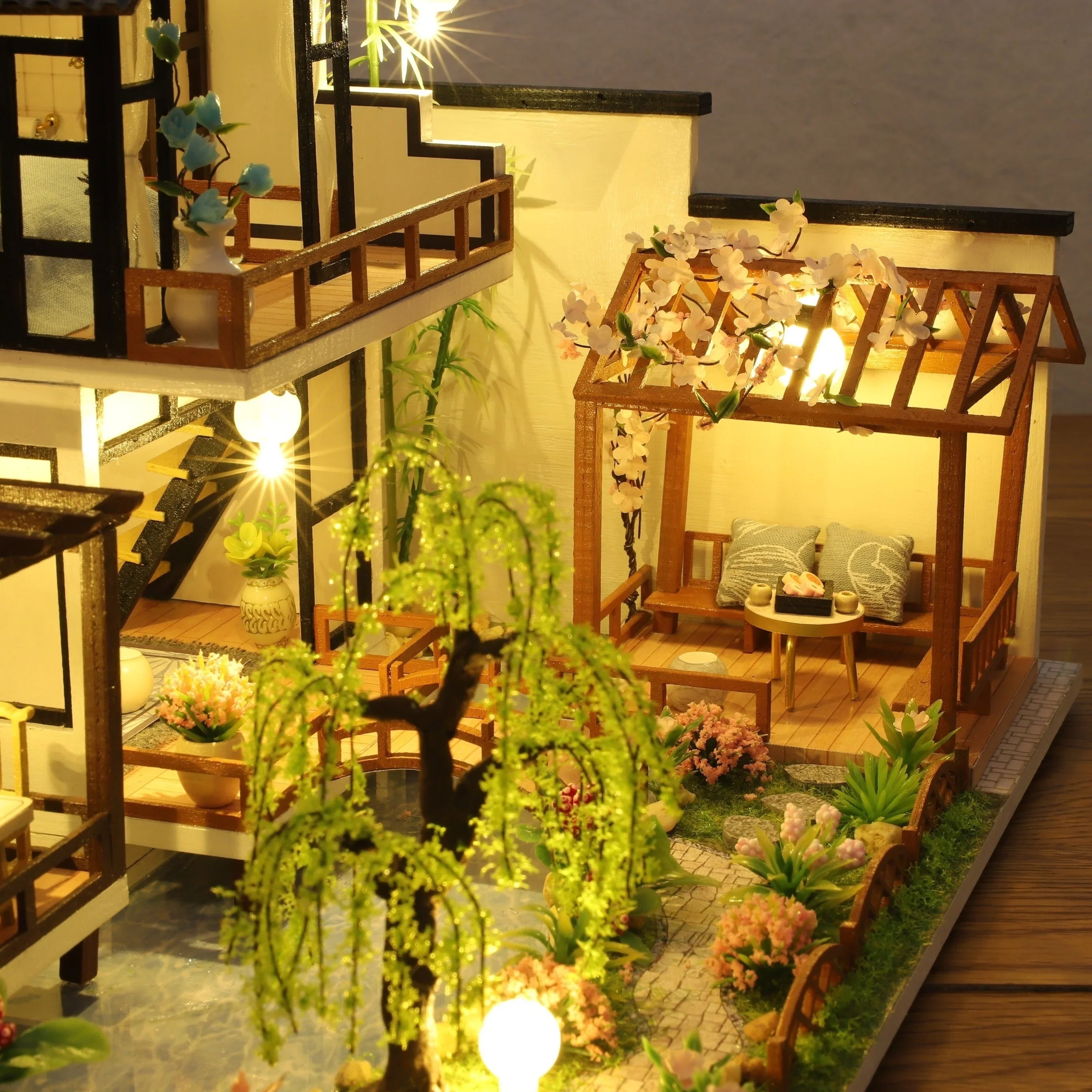 Minvella | Casa in miniatura fai-da-te in legno | Kit 3D da costruire | Set creativo per giovani e adulti | Idea regalo perfetta