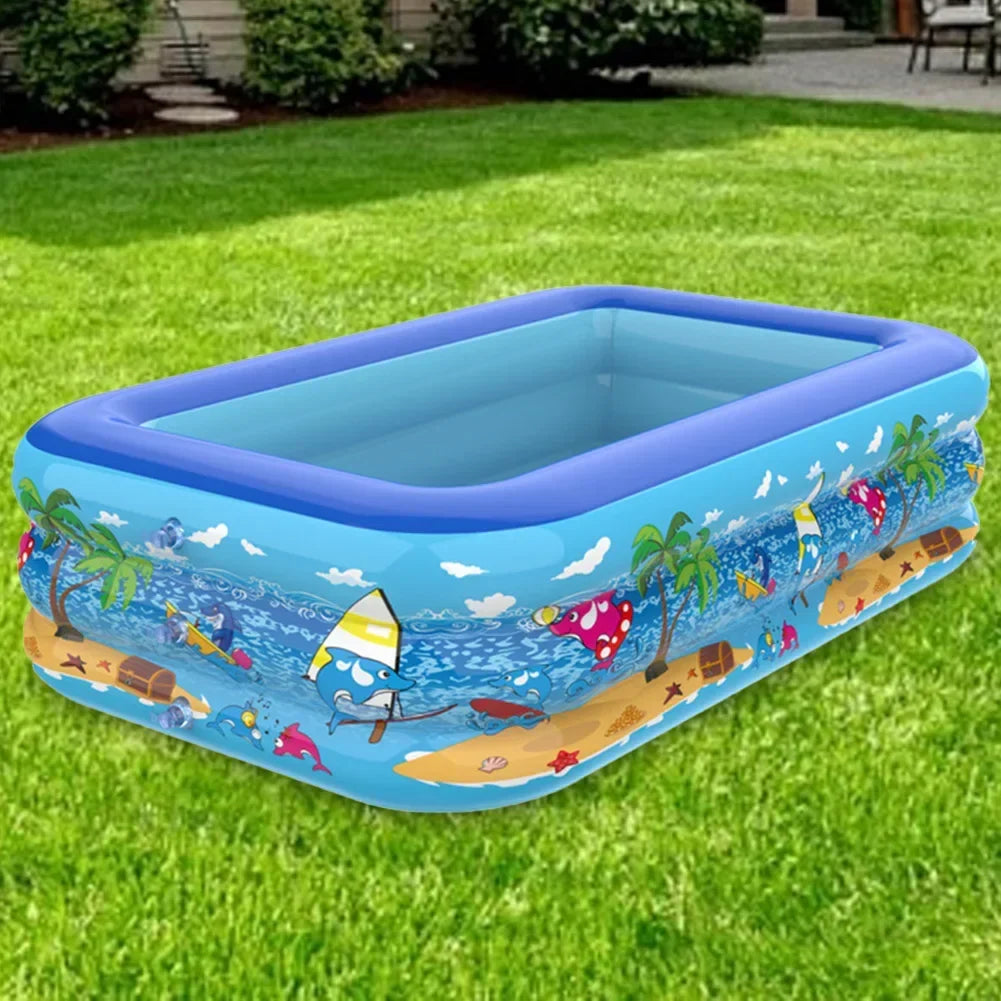 Luftolino Piscina Gonfiabile per Bambini | 110–180 cm | PVC Extra Spesso | Design Cartoon per Giardino e Balcone