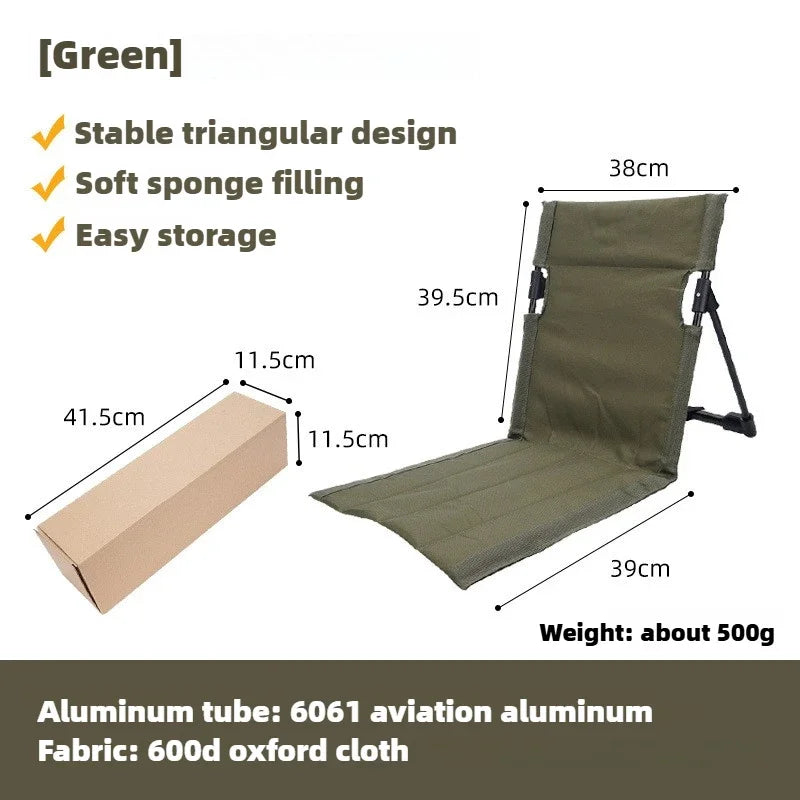TREKASE Sedia da campeggio pieghevole | Ultra leggera e resistente alle intemperie | Struttura in alluminio | Imbottita per un comfort extra | Facile da montare