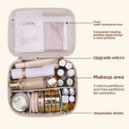VELINIA Pochette per Cosmetici Donna | Grande Capacità | Impermeabile & Lussuosa | Pelle PU