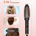 Stylique 3-in-1 Piastra per Capelli e Ferro Arricciacapelli | Lisciare, Onde, Volume | Spazzola Antiscottatura