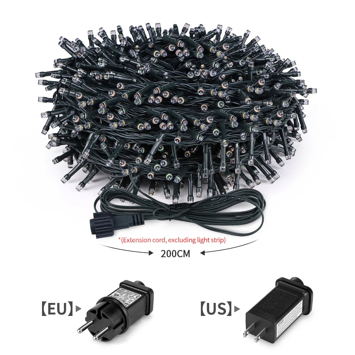 LuminaraX | Catena di luci LED esterna 24V | 8 modalità di illuminazione | Impermeabile IP65 | 10–100 m | Per giardino, casa e decorazioni natalizie