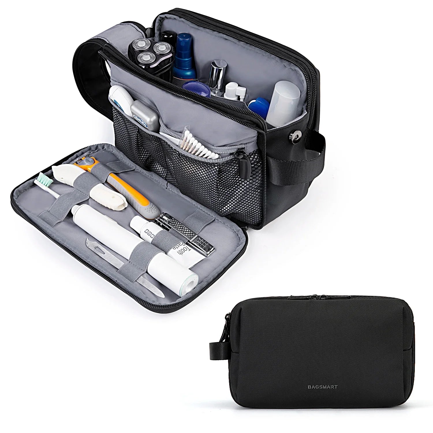 Kosmetixo Pochette da viaggio impermeabile per donne e uomini | Pochette leggera in S/M/L | Accessori da viaggio per prodotti per la cura e trucco | Organizer da viaggio unisex