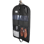 ReiseKleider Sacco per abiti da viaggio | Zip doppio lato & Tasche XXL | Traspirante & Trasparente | Organizer per abiti appesi da 43 pollici