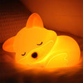Luce notturna Fuchs in silicone | Ricaricabile, dimmerabile e con timer | Idea regalo carina per bambini e adulti