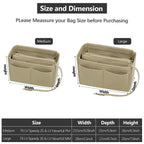 TaschenLuxe Organizer Inlay | Inserto in feltro con cerniera | 15 scomparti & cordino per chiavi | Per borse e shopper