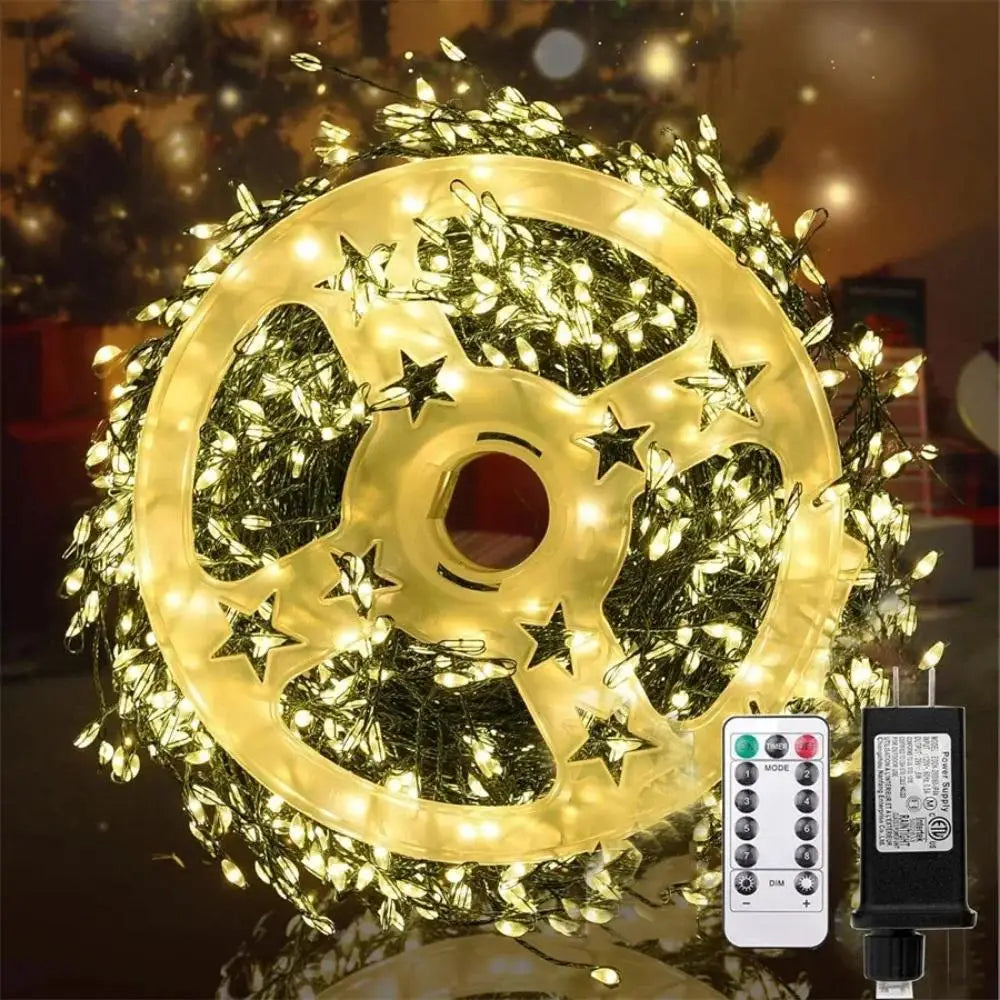 Catena di luci LED Ignisia | Con telecomando | 30–75 m | 900–2000 LED | Impermeabile IP65 | Per Natale, Halloween e feste