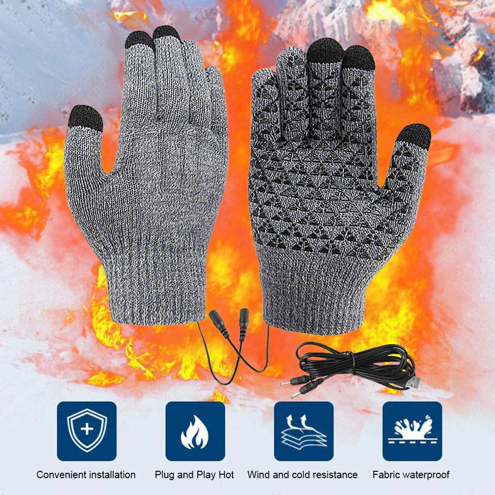 Guanti Riscaldabili FROSTIQ | Ricarica USB | Touchscreen & Antiscivolo | Guanti Termici Invernali per Outdoor & Ciclismo