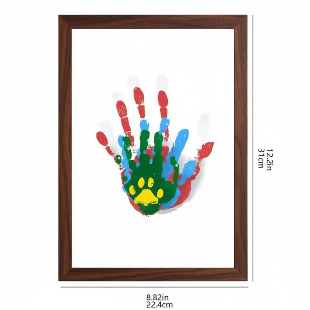 KEEPSAKE - Cornice in legno per ricordi del bambino con argilla morbida non tossica per preservare impronte delle mani e dei piedi