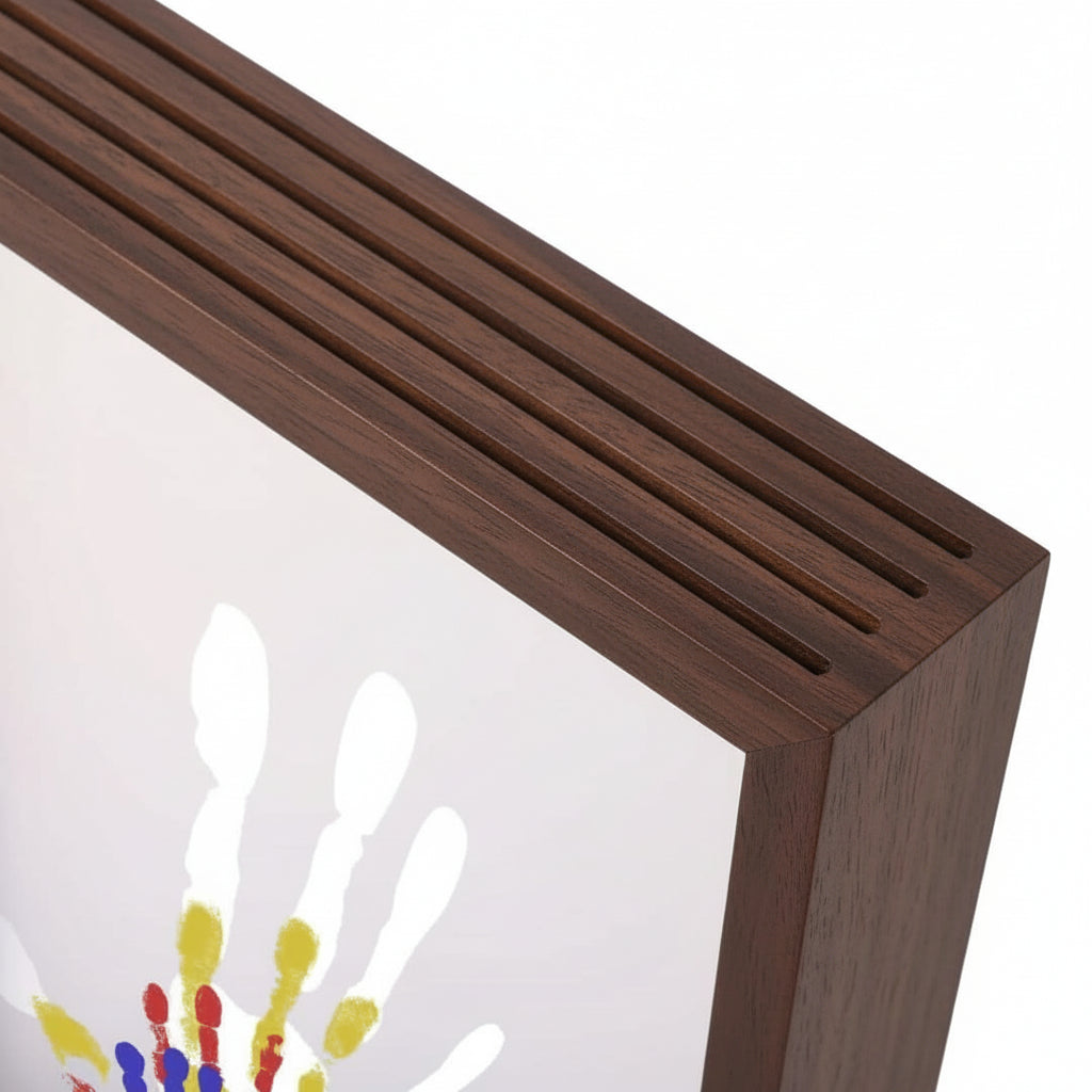 KEEPSAKE - Cornice in legno per ricordi del bambino con argilla morbida non tossica per preservare impronte delle mani e dei piedi