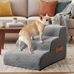 COMFYCLIMB - Scale per cani in morbida schiuma con inclinazione amica delle articolazioni, base antiscivolo e copertura lavabile per un accesso sicuro a letti e divani