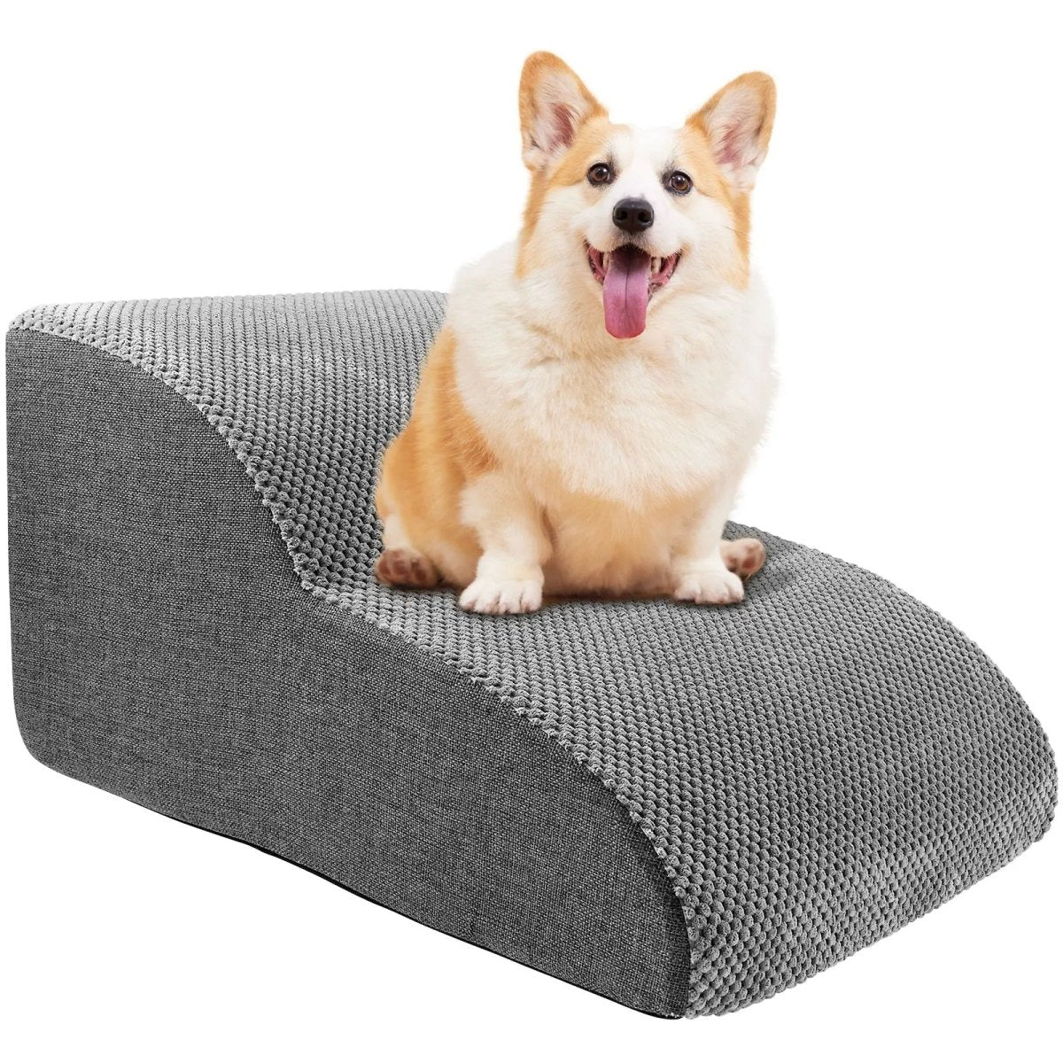 COMFYCLIMB - Scale per cani in morbida schiuma con inclinazione amica delle articolazioni, base antiscivolo e copertura lavabile per un accesso sicuro a letti e divani