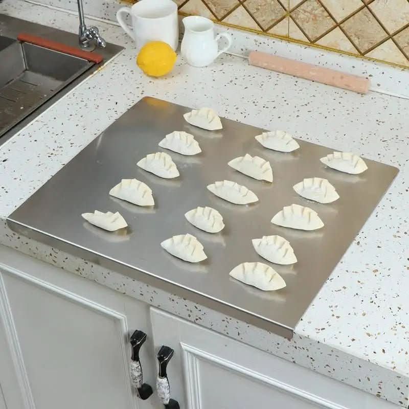CHEFCRAFT - Tavola per la preparazione degli alimenti in acciaio inossidabile durevole con bordo integrato e piedi antiscivolo