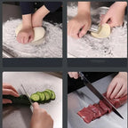 CHEFCRAFT - Tavola per la preparazione degli alimenti in acciaio inossidabile durevole con bordo integrato e piedi antiscivolo