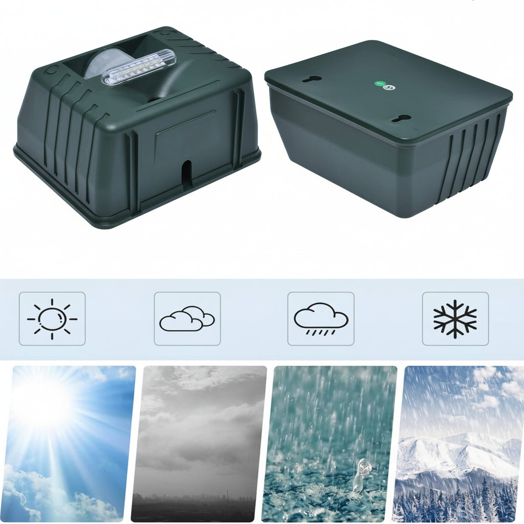 SAFEHAVEN - Dispositivo Repellente per Uccelli ad Ultrasuoni per Giardino e Cortile