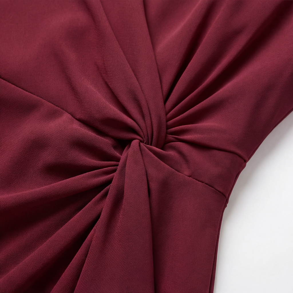 Velara – Vestito da donna con vita annodata arricciata