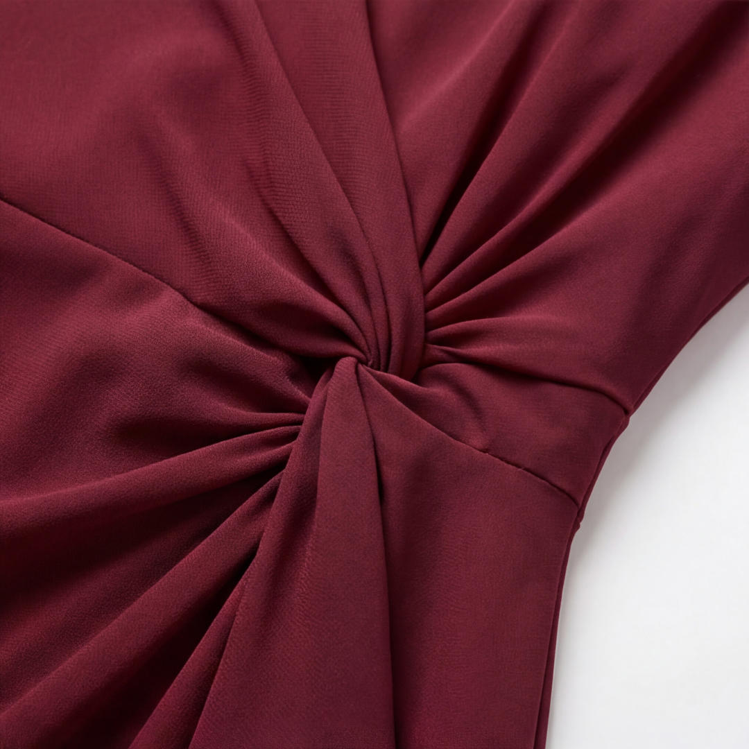 Velara – Vestito da donna con vita annodata arricciata