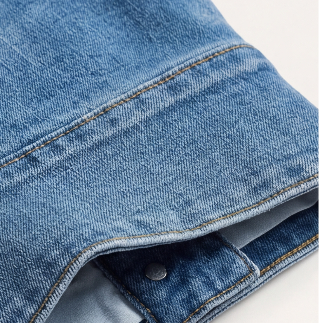 Revelle – Jeans a gamba larga con bottoni retro