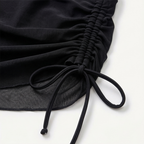 Marella – Set Bikini in Rete a Vita Alta con Gonna Arricciata