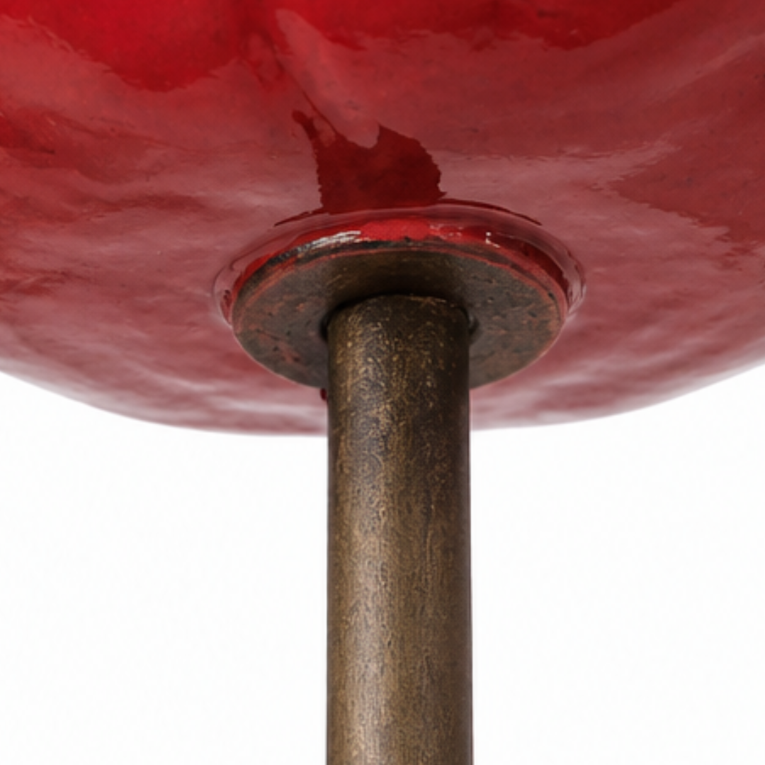 PetalHaven – Supporto da Giardino con Fontana per Uccelli a Forma di Papavero