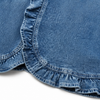 Maelyn – Giacca di jeans con bordi a volant e apertura frontale