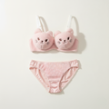 Cozyelle - Set di Lingerie in Pile per Donna, Morbido e Caldo in Pile