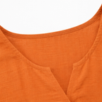 Laurelle – Blusa con maniche a volant e scollo a V con bottoni