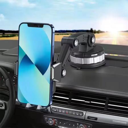Supporto per Smartphone FlexMount Auto | Ventosa Potente | Ruotabile a 360° | Uso con una mano