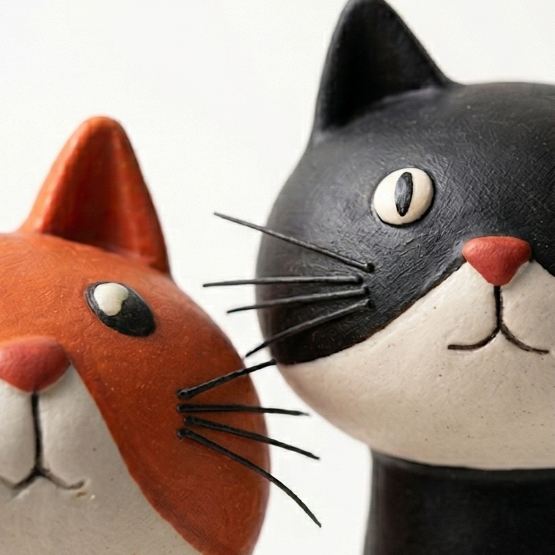 Felina – Vaso da Fiore in Ceramica Fatta a Mano a Forma di Gatto