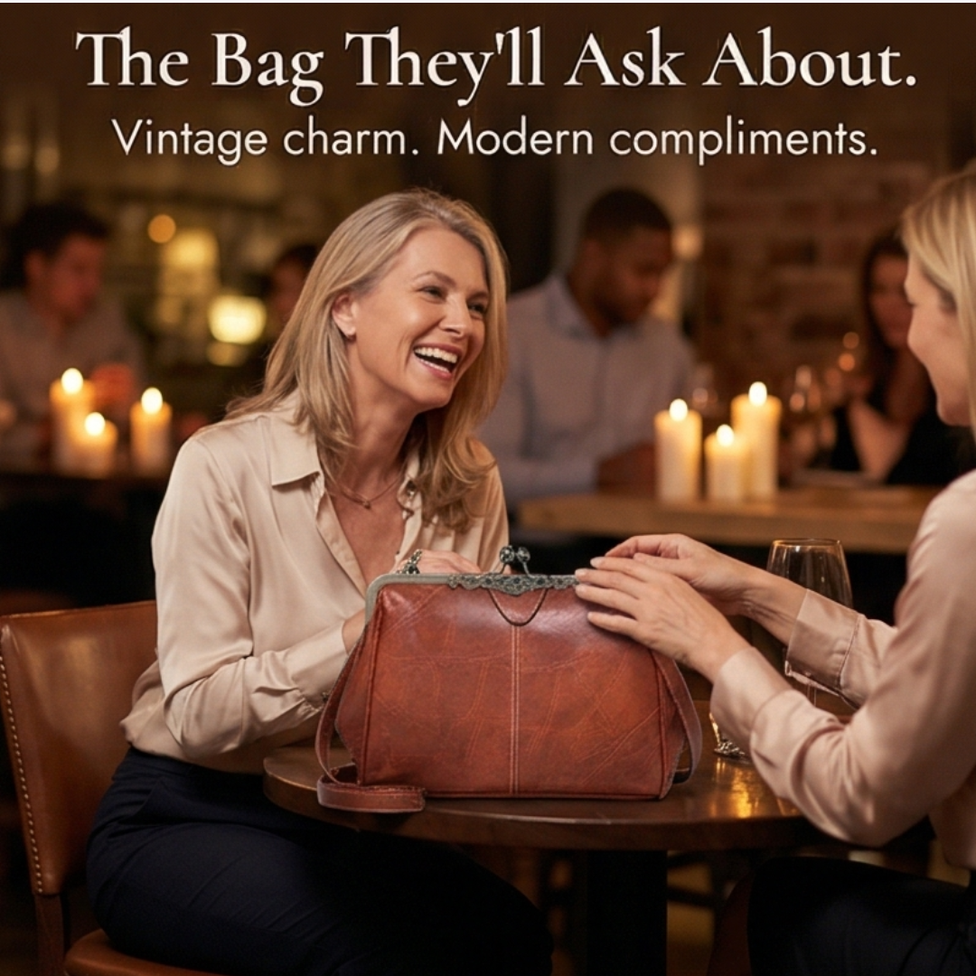 Bellora – Borsa a Mano Vintage con Chiusura a Bacio