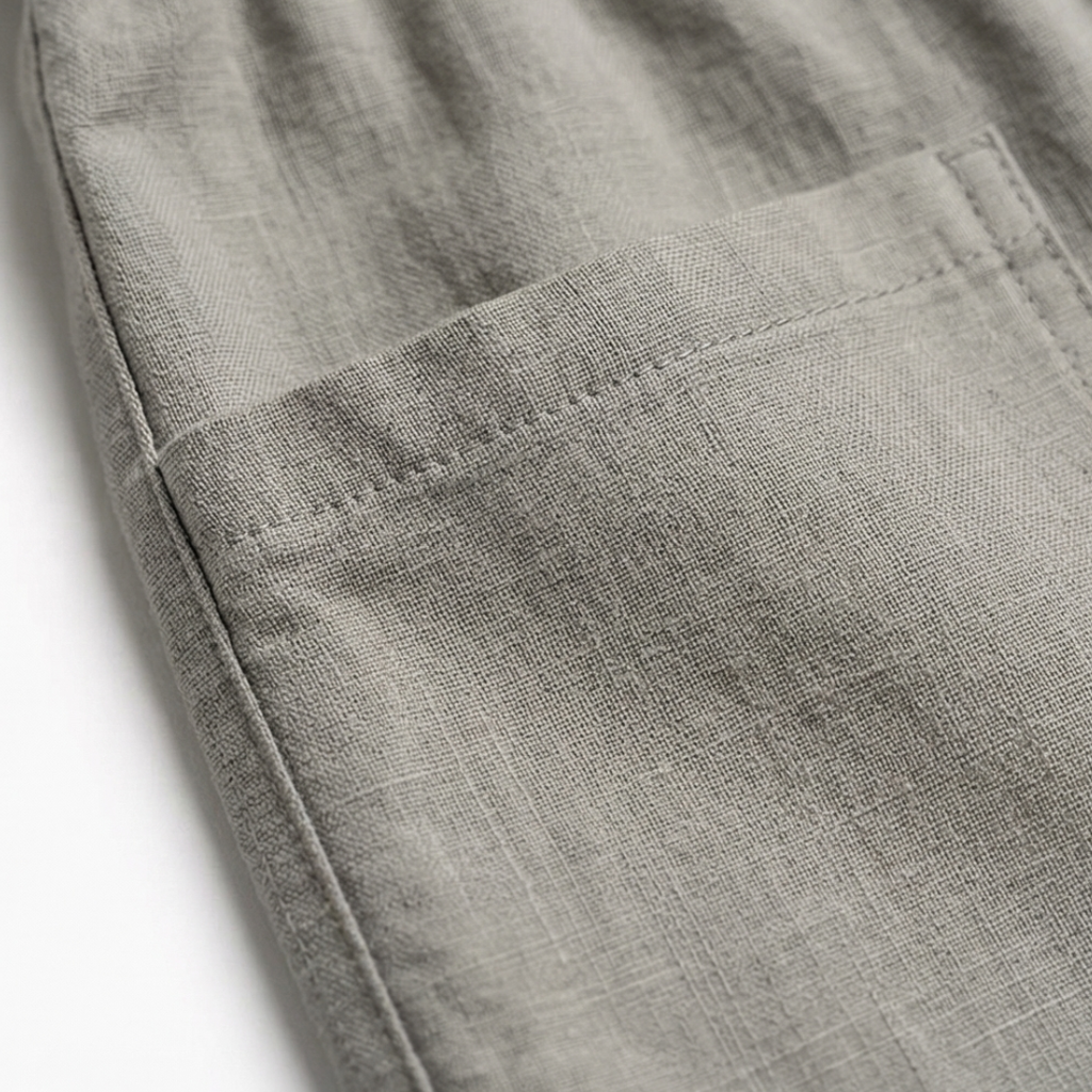 Brezia – Pantaloni Capri in Cotone e Lino Relaxed Fit per Donne