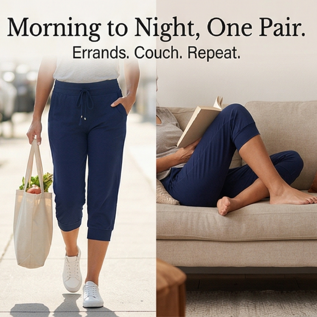 Lunara – Jogger Capri in Cotone Morbido con Coulisse