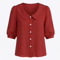 Collara – Blusa con Collo Peter Pan Retro e Bottoni