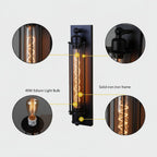 REGALIGHT - Applique LED vintage con calda luce ambientale e design metallico classico per un'illuminazione murale elegante e accogliente