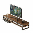 MODERNLIFT - Supporto per Monitor in Legno Salvaspazio con Ripostiglio, Struttura in Metallo Resistente
