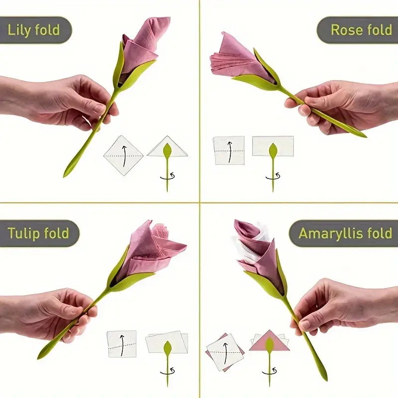 Florenza - Creatore di Fiori per Tovaglioli per Imbandire Tavole Eleganti (2 Pz)