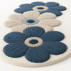 Velveterra - Tappeto con Motivo Floreale Irregolare e Morbido