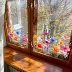 ✨ULTIMO GIORNO: 70% DI SCONTO! - 💐 Adesivo per Finestra con Bouquet Floreale Colorato 🖼️ (Rimovibile senza lasciare segni)