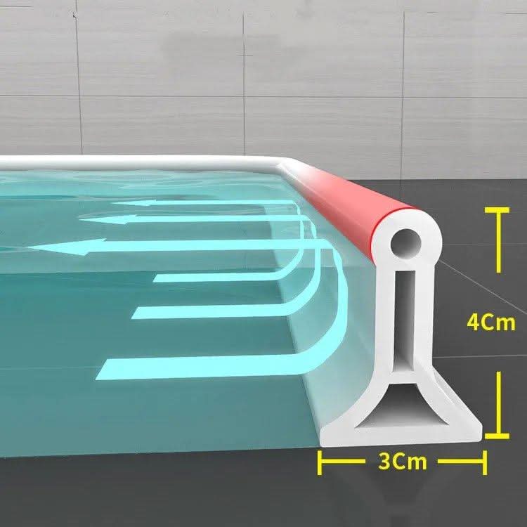 Barriera flessibile per ritenzione dell'acqua per doccia – Installazione facile