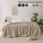 CLOUDSOFT - Coperta in Cotone Ultra-Morbido per Comfort Traspirante Quotidiano