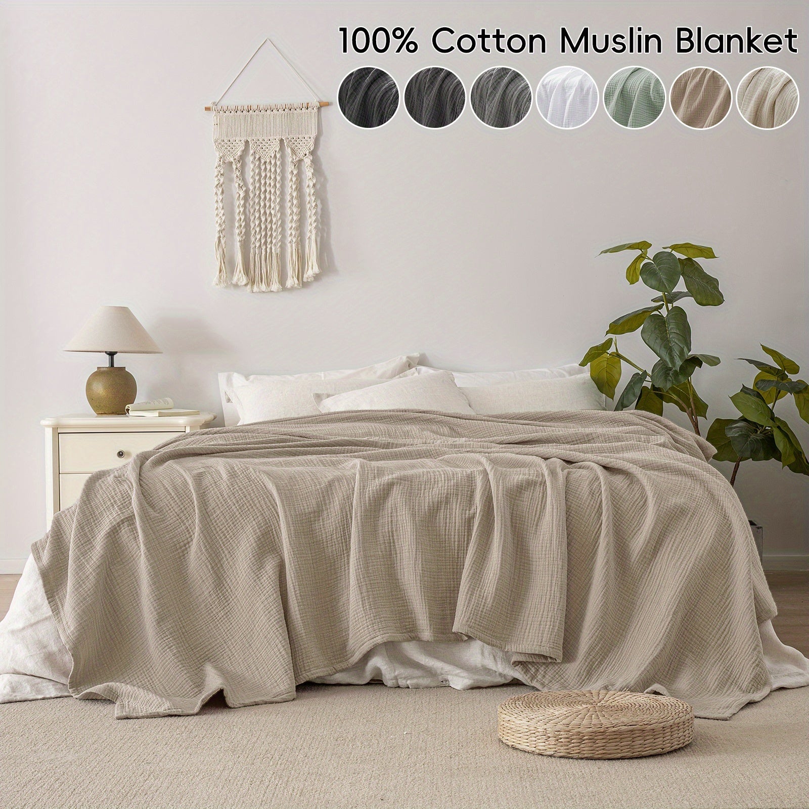 CLOUDSOFT - Coperta in Cotone Ultra-Morbido per Comfort Traspirante Quotidiano