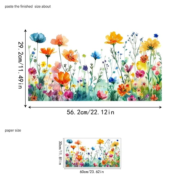 ✨ULTIMO GIORNO: 70% DI SCONTO! - 💐 Adesivo per Finestra con Bouquet Floreale Colorato 🖼️ (Rimovibile senza lasciare segni)