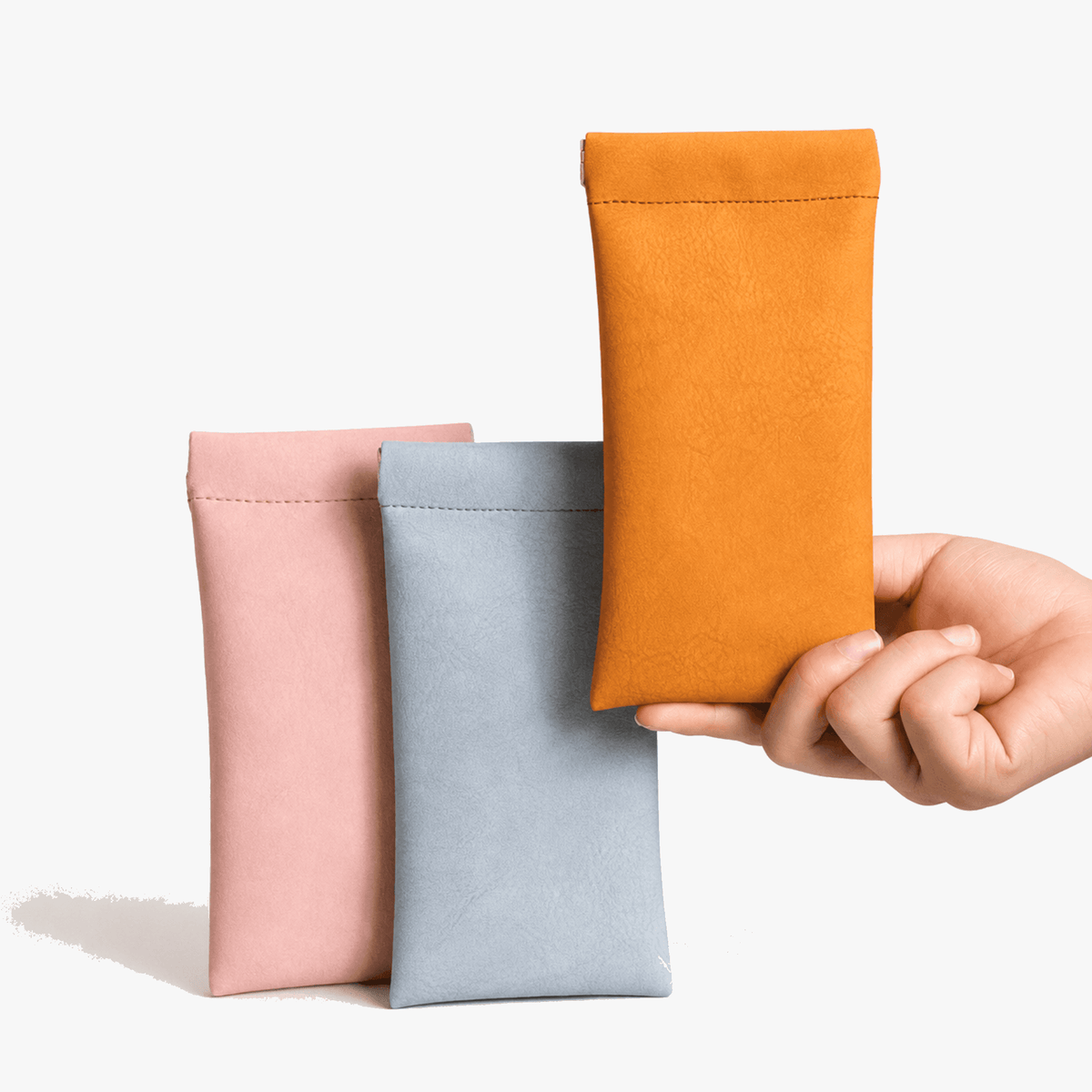 Brandary - organizer in pelle slim con chiusura a scatto (2+2 Gratis)