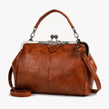 Bellora – Borsa a Mano Vintage con Chiusura a Bacio