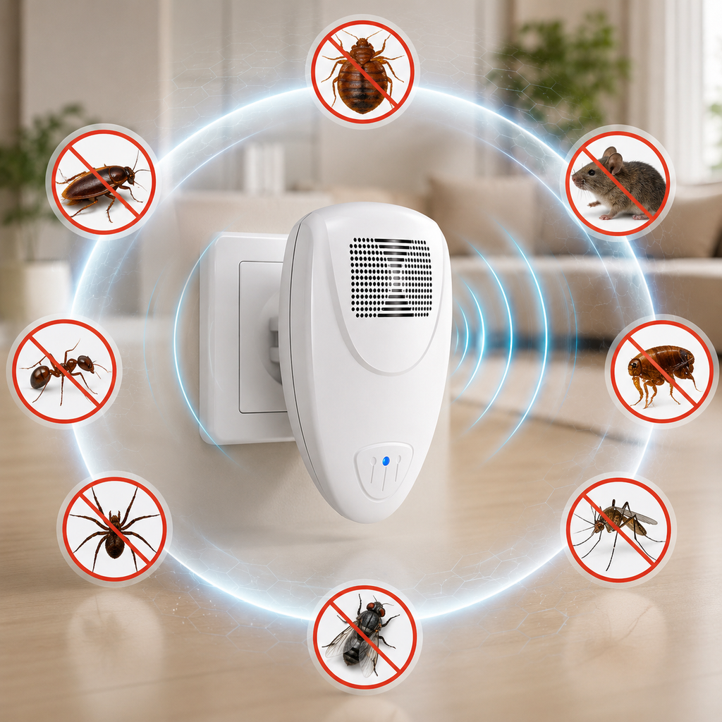 BUGBARRIER – Repellente Ultrasonico per Cimici da Letto per una Protezione Sicura della Casa